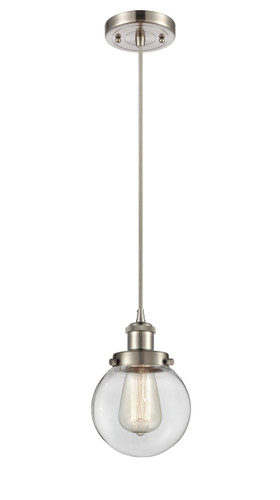 Beacon 1 Light Mini Pendant In Brushed Satin Nickel (916-1P-Sn-G202-6)