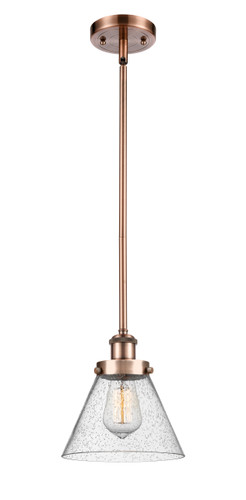 Cone 1 Light Mini Pendant In Antique Copper (916-1S-Ac-G44)