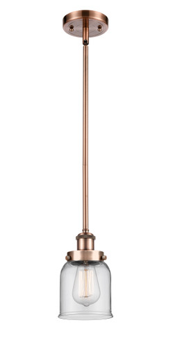 Bell 1 Light Mini Pendant In Antique Copper (916-1S-Ac-G52)