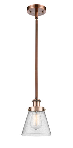 Cone 1 Light Mini Pendant In Antique Copper (916-1S-Ac-G64)