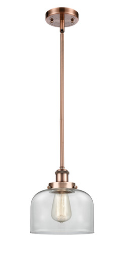 Bell 1 Light Mini Pendant In Antique Copper (916-1S-Ac-G72)