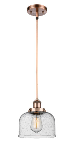 Bell 1 Light Mini Pendant In Antique Copper (916-1S-Ac-G74)