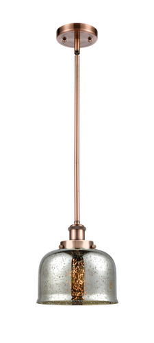 Bell 1 Light Mini Pendant In Antique Copper (916-1S-Ac-G78)