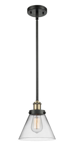 Cone 1 Light Mini Pendant In Black Antique Brass (916-1S-Bab-G42)
