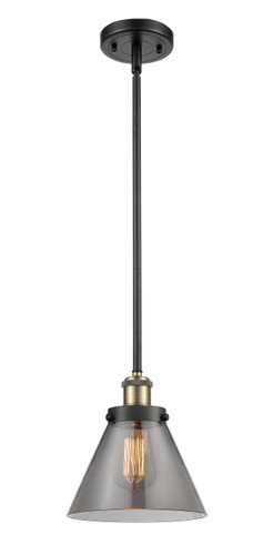 Cone 1 Light Mini Pendant In Black Antique Brass (916-1S-Bab-G43)