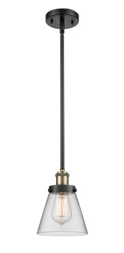 Cone 1 Light Mini Pendant In Black Antique Brass (916-1S-Bab-G62)