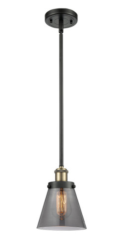 Cone 1 Light Mini Pendant In Black Antique Brass (916-1S-Bab-G63)