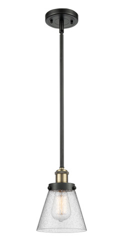 Cone 1 Light Mini Pendant In Black Antique Brass (916-1S-Bab-G64)