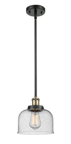 Bell 1 Light Mini Pendant In Black Antique Brass (916-1S-Bab-G74)