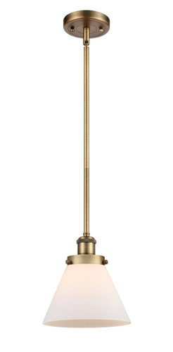 Cone 1 Light Mini Pendant In Brushed Brass (916-1S-Bb-G41)
