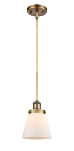 Cone 1 Light Mini Pendant In Brushed Brass (916-1S-Bb-G61)