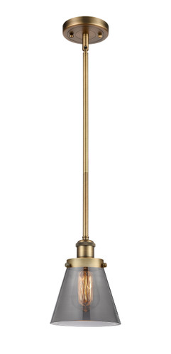 Cone 1 Light Mini Pendant In Brushed Brass (916-1S-Bb-G63)