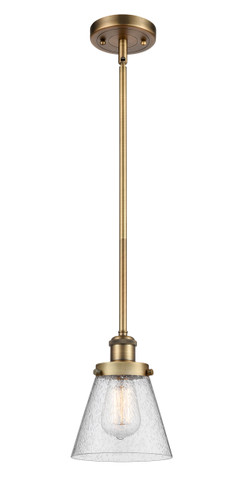 Cone 1 Light Mini Pendant In Brushed Brass (916-1S-Bb-G64)