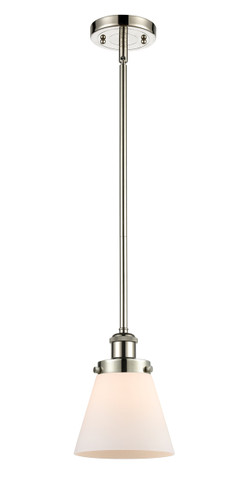 Cone 1 Light Mini Pendant In Polished Nickel (916-1S-Pn-G61)