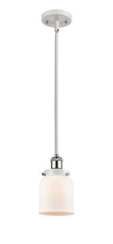 Bell 1 Light Mini Pendant In White & Polished Chrome (916-1S-Wpc-G51)