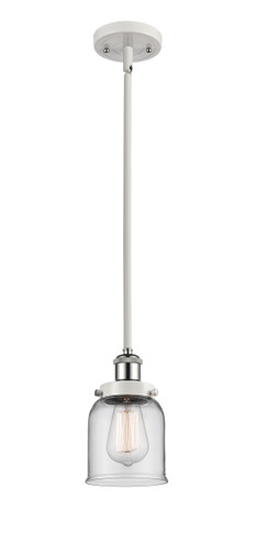 Bell 1 Light Mini Pendant In White & Polished Chrome (916-1S-Wpc-G52)