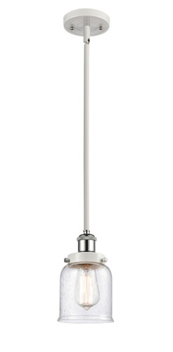 Bell 1 Light Mini Pendant In White & Polished Chrome (916-1S-Wpc-G54)