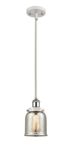 Bell 1 Light Mini Pendant In White & Polished Chrome (916-1S-Wpc-G58)