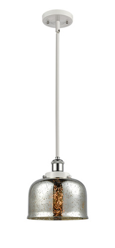 Bell 1 Light Mini Pendant In White & Polished Chrome (916-1S-Wpc-G78)