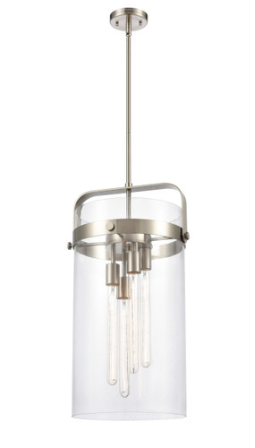 Pilaster 4 Light Pendant In Brushed Satin Nickel (413-4S-Sn-12Cl)