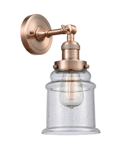 Canton 1 Light Sconce In Antique Copper (203-Ac-G184)