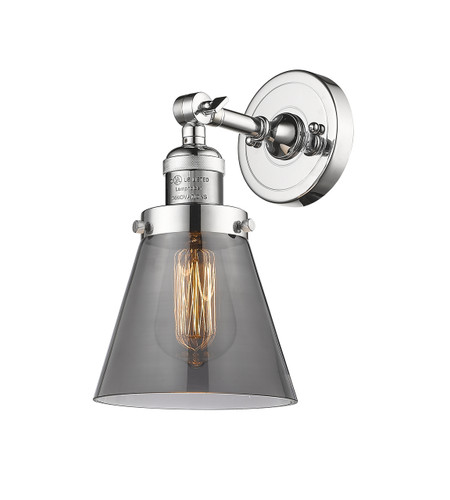 Small Cone 1 Light Sconce In Polished Chrome (203-Pc-G63)