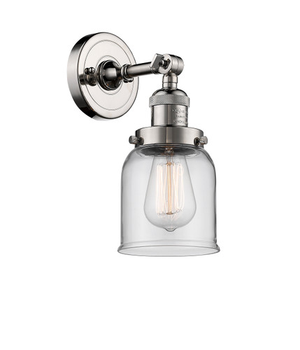 Small Bell 1 Light Sconce In Polished Nickel (203-Pn-G52)