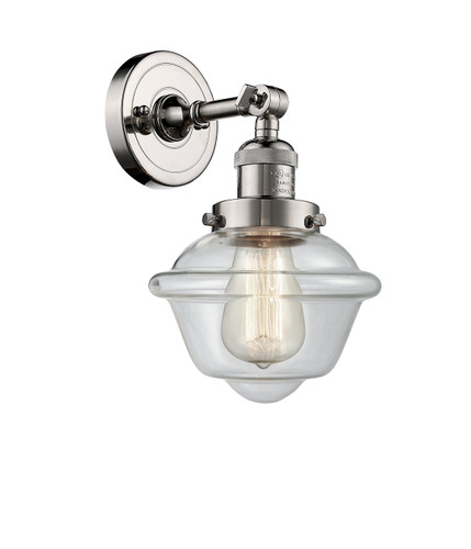 Small Oxford 1 Light Sconce In Polished Nickel (203-Pn-G532)