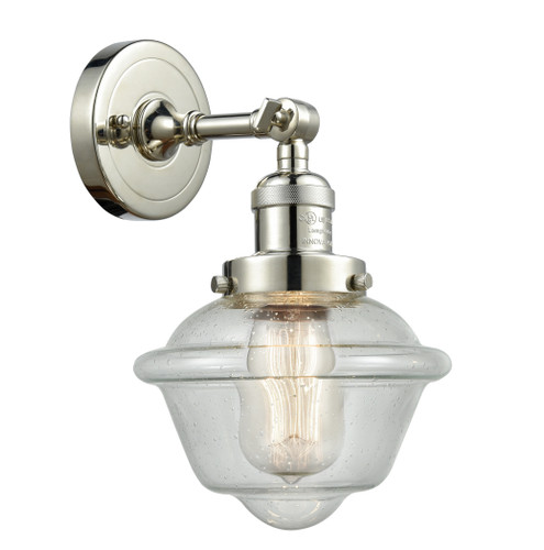 Small Oxford 1 Light Sconce In Polished Nickel (203-Pn-G534)