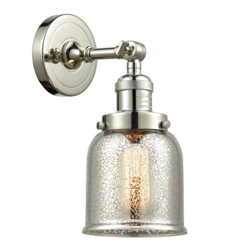 Small Bell 1 Light Sconce In Polished Nickel (203-Pn-G58)