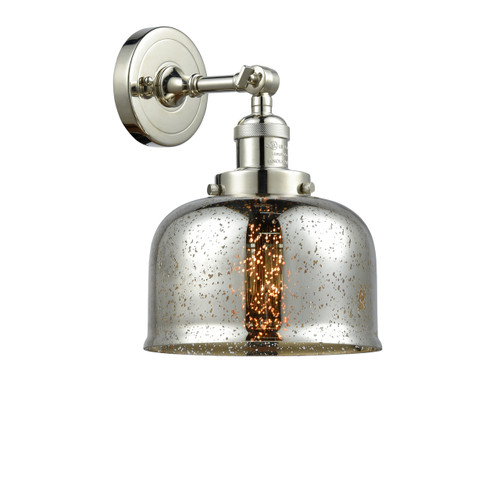 Large Bell 1 Light Sconce In Polished Nickel (203-Pn-G78)