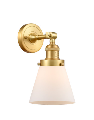 Small Cone 1 Light Sconce In Satin Gold (203-Sg-G61)