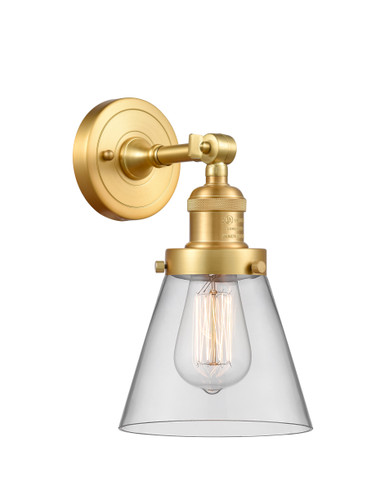 Small Cone 1 Light Sconce In Satin Gold (203-Sg-G62)