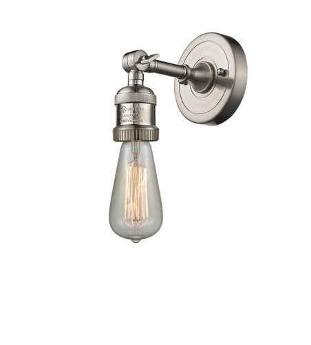 Bare Bulb 1 Light Sconce In Brushed Satin Nickel (203-Sn)