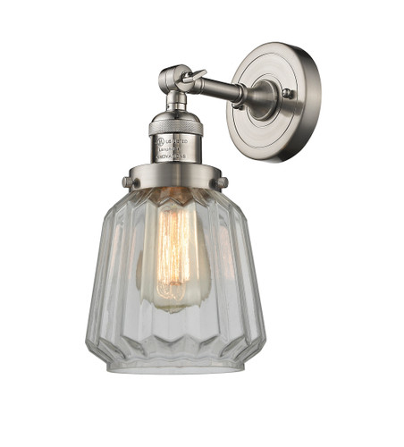 Chatham 1 Light Sconce In Brushed Satin Nickel (203-Sn-G142)