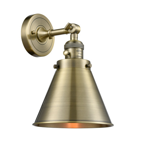 Appalachian 1 Light Sconce With Switch In Antique Brass (203Sw-Ab-M13-Ab)