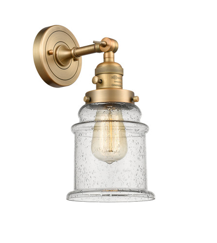 Canton 1 Light Sconce With Switch In Brushed Brass (203Sw-Bb-G184)