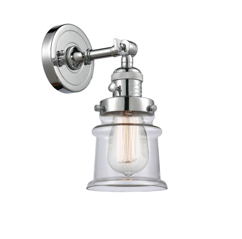 Canton 1 Light Sconce With Switch In Polished Chrome (203Sw-Pc-G182S)