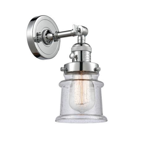 Canton 1 Light Sconce With Switch In Polished Chrome (203Sw-Pc-G184S)