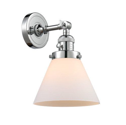 Cone 1 Light Sconce With Switch In Polished Chrome (203Sw-Pc-G41)