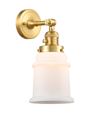 Canton 1 Light Sconce With Switch In Satin Gold (203Sw-Sg-G181)