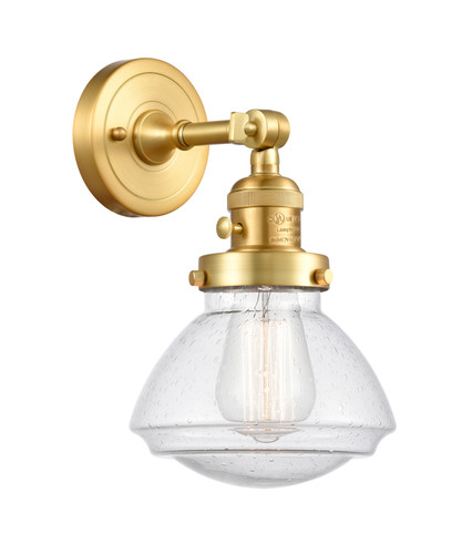 Olean 1 Light Sconce With Switch In Satin Gold (203Sw-Sg-G324)