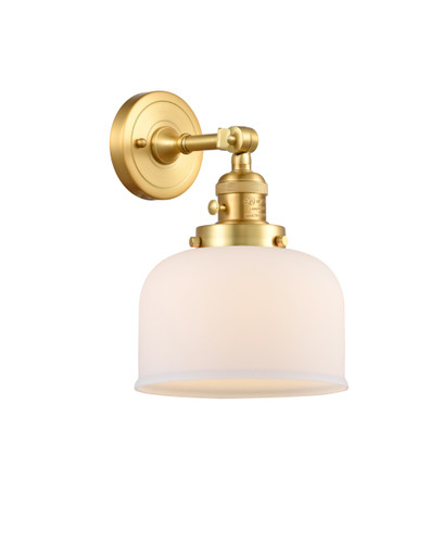 Bell 1 Light Sconce With Switch In Satin Gold (203Sw-Sg-G71)