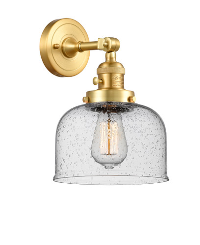 Bell 1 Light Sconce With Switch In Satin Gold (203Sw-Sg-G74)