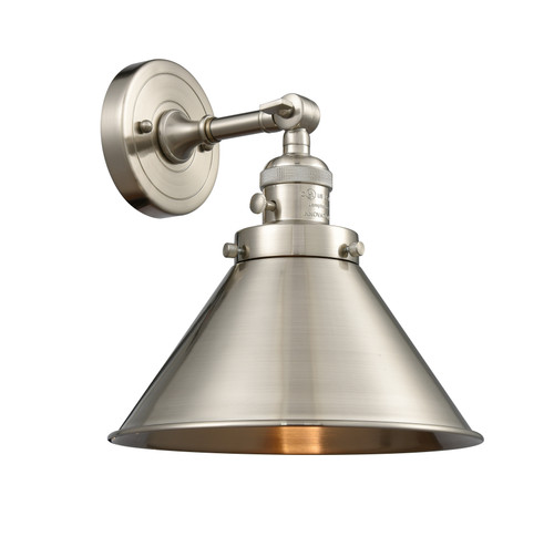 Briarcliff 1 Light Sconce With Switch In Brushed Satin Nickel (203Sw-Sn-M10-Sn)