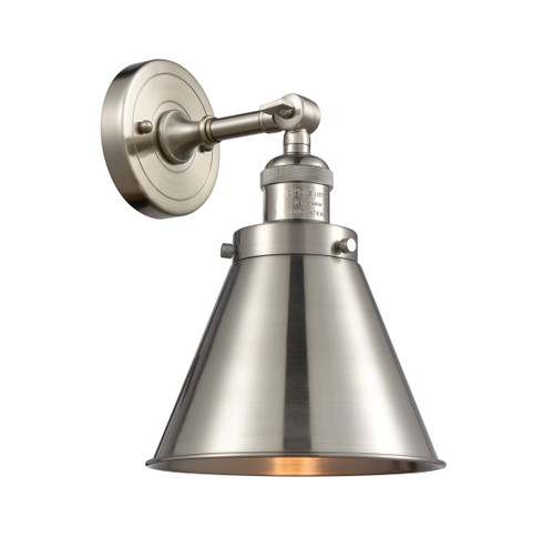 Appalachian 1 Light Sconce With Switch In Brushed Satin Nickel (203Sw-Sn-M13-Sn)