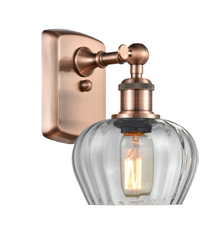 Fenton 1 Light Sconce In Antique Copper (516-1W-Ac-G92)