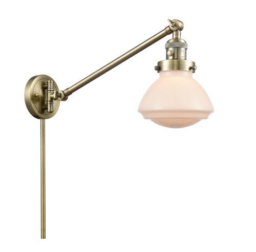 Olean 1 Light Swing Arm With Switch In Antique Brass (237-Ab-G321)