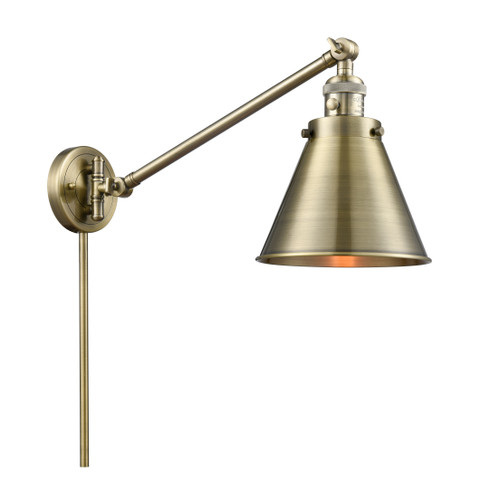 Appalachian 1 Light Swing Arm With Switch In Antique Brass (237-Ab-M13-Ab)