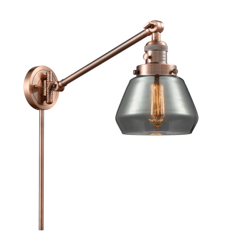 Fulton 1 Light Swing Arm With Switch In Antique Copper (237-Ac-G173)